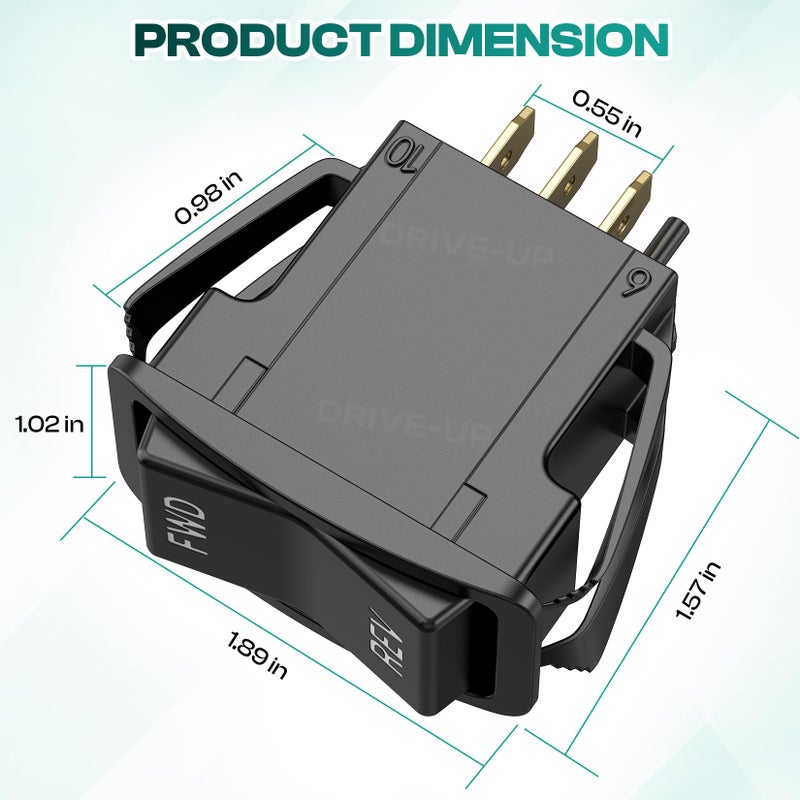 Drive-up EZGO Forward Reverse Switch, Golf Cart Forward Reverse Switch Fits EZGO TXT, PDS Electric 2003-Up Golf Carts, OEM 74323-G01 - Image 3